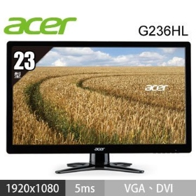 ACER G236HL 23吋 薄型/雙介面DSub/DVI LED液晶螢幕